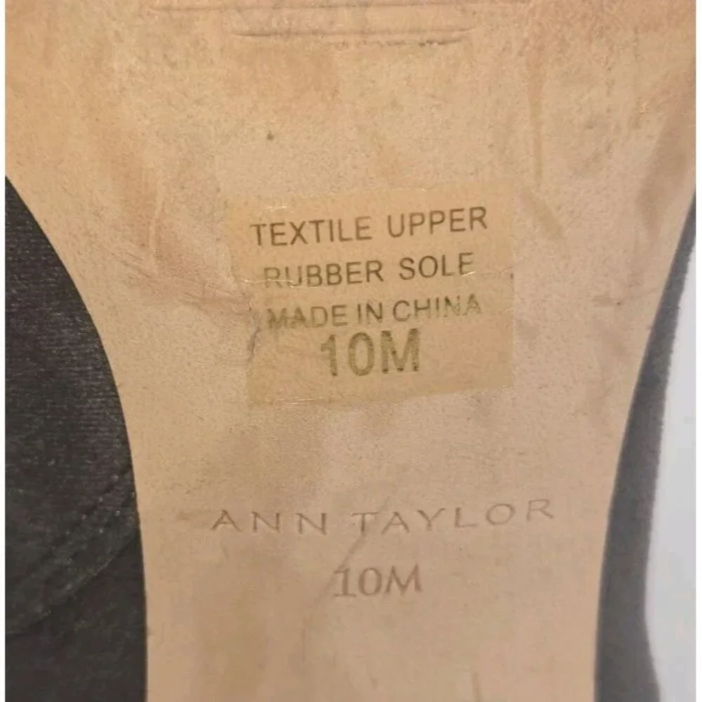 Ann Taylor Gray Grey Faux Suede Camden Knee High Block Heel Boots 10 M Womens Ta